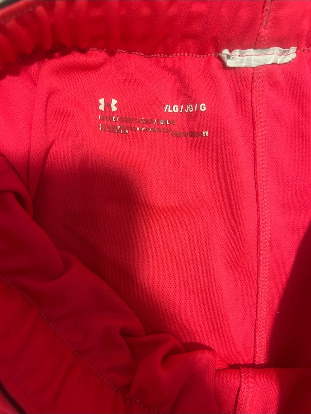 Under Armour Women’s Neon Pink Athletic Shorts with Branded Waistband